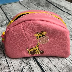 Preview: Leder flamingorosa